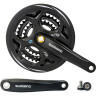 Система SHIMANO ALTUS, M311, 170мм, квадрат, 48/38/28T, черный EFCM311C888XL